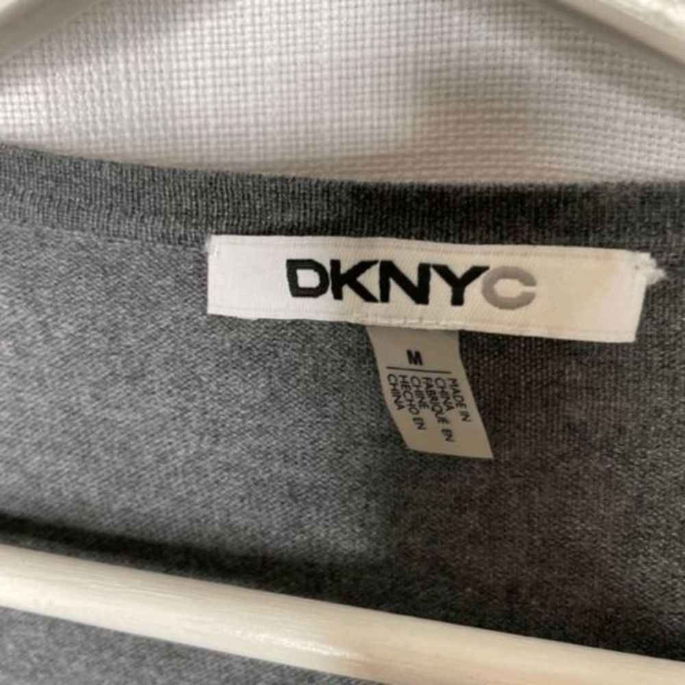 DKNY Gray Button Front‎ Ruffle Cardigan - Picture 3 of 3